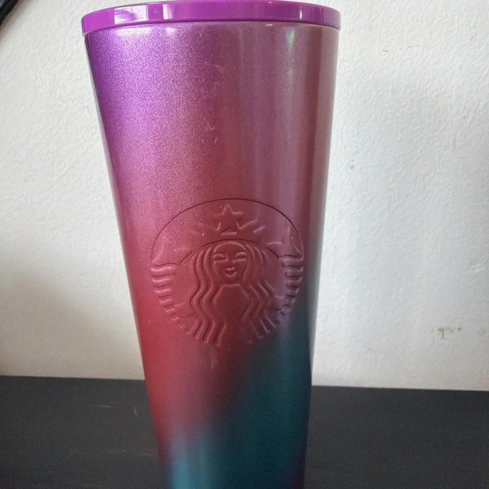 2022 Starbucks Spring Release Stainless‎ Steel Ombre Swirl 24oz Venti